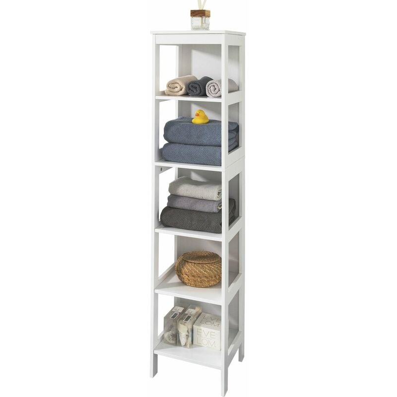 

BZR14-W Estantería de Baño con 5 Estantes 30 x 139 x 30cm ES - Sobuy
