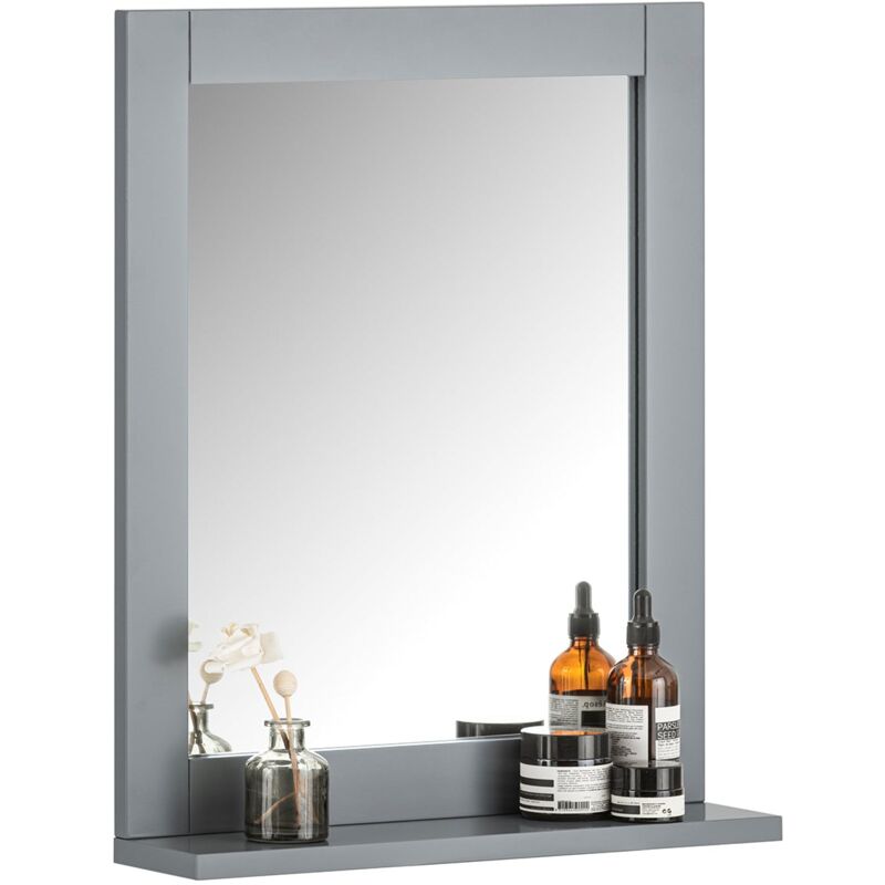 

FRG129-SG Espejo de Pared con 1 Estante Espejo de baño ES - Sobuy