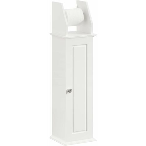 SoBuy BZR53-W Freistehend Toilettenrollenhalter Toilettenschrank Badregal Badschrank Seitenschrank weiß BHT ca: 20x79x18cm