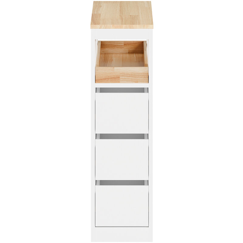 Sobuy meuble bas de salle de bain à 4 tiroirs blanc moderne bzr54-ii-w