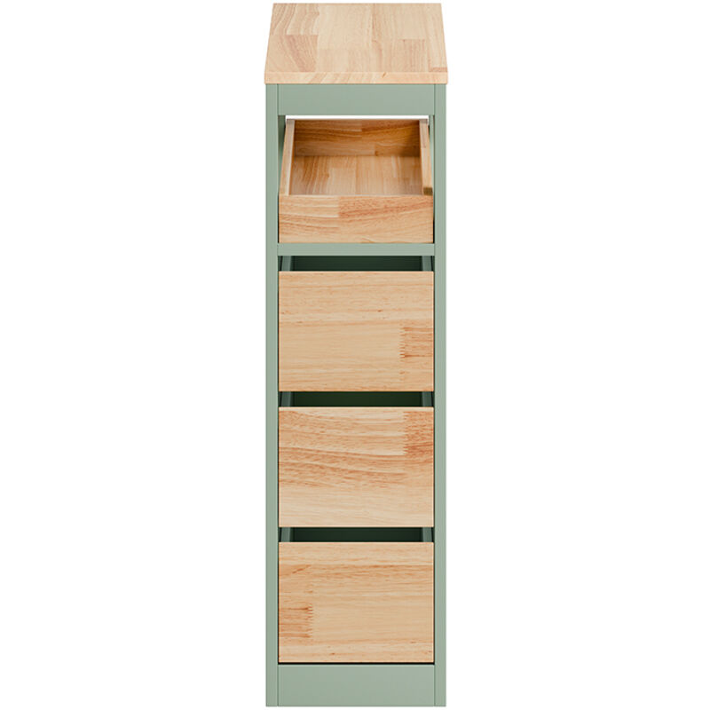 SoBuy Mobile de salle de bain gain de place vert clair 23.0x65.0x82.0 cm