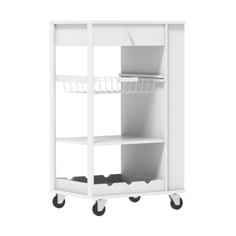 

® Carrito de servir, carrito de cocina, blanco, FKW12-W,ES - Sobuy