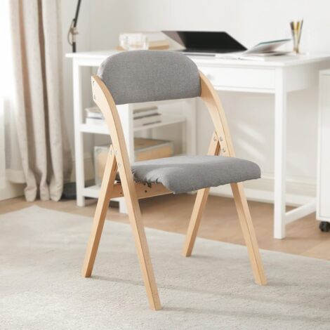 Sobuy – Chaise pliante en bois avec assise rembourrée – Confortable pour cuisine, salle à manger, bureau – Dimensions assise 40 x 44 cm – FST92N