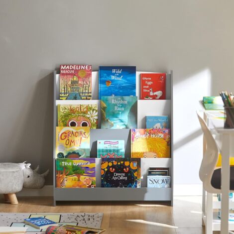 SoBuy Children Kids Bookcase Book Shelf Storage Shelf Rack Organizer Holder,KMB32-HG