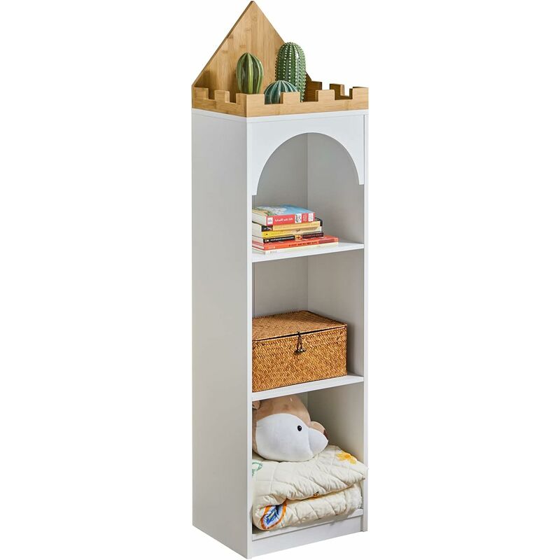 SoBuy Children Kids Bookcase Book Shelf Toy Shelf Children's Room Storage Display Shelf Rack Organizer,KMB42-W
