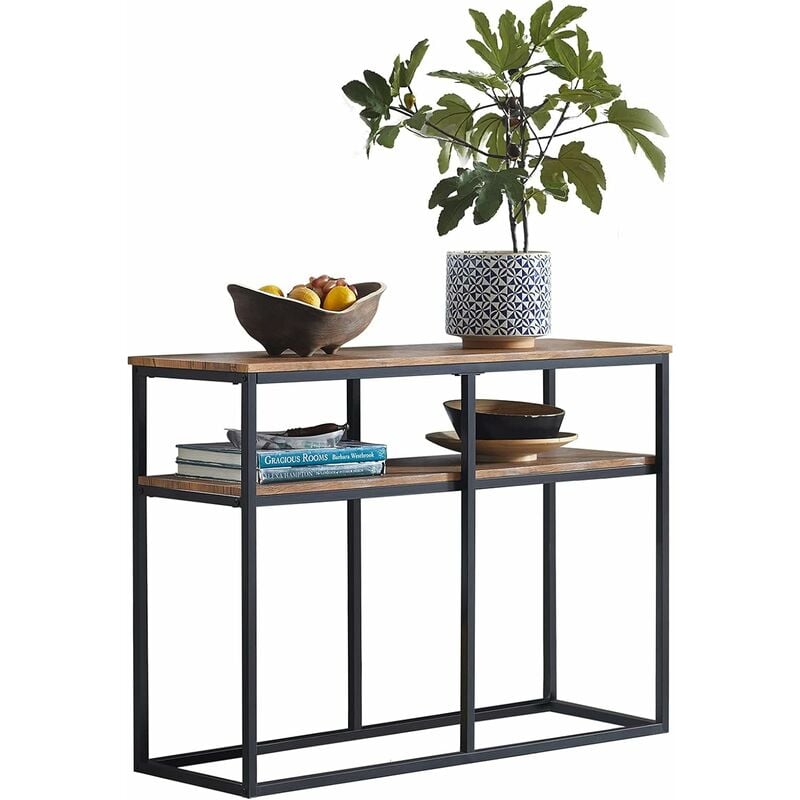 Sobuy - Console Table Hall Table Living Room Table Sofa Table Side Table End Table with 2 Shelves,FSB42-Q