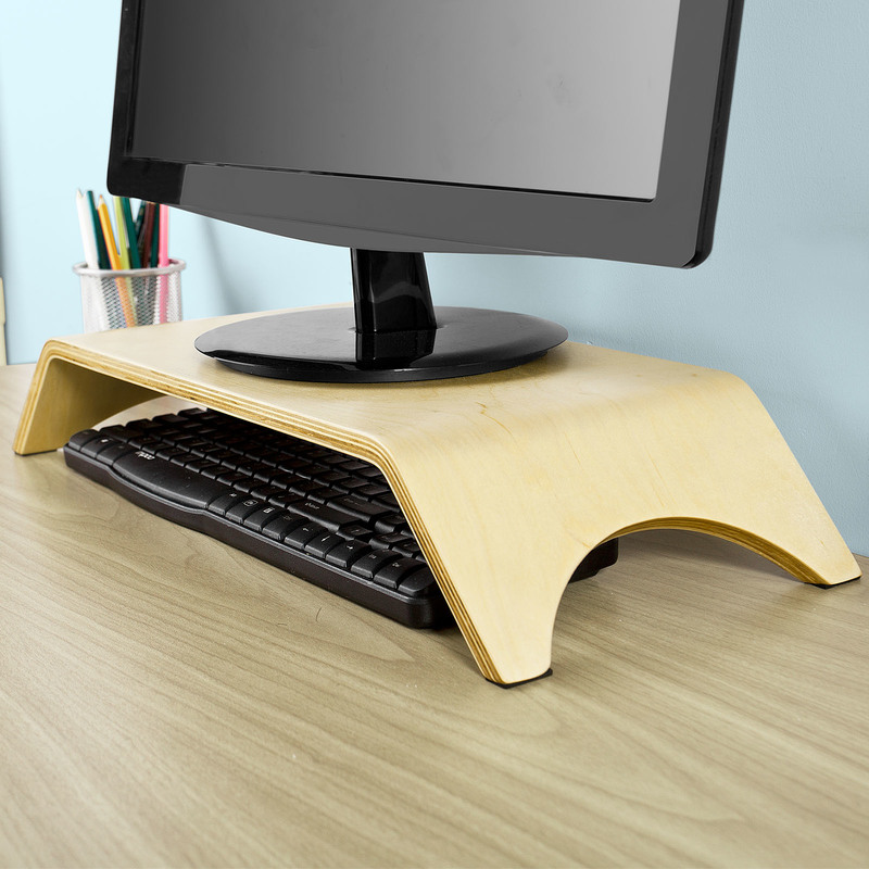 SoBuy Desktop Computer Monitor Stand,Wood Arch Shelf ...