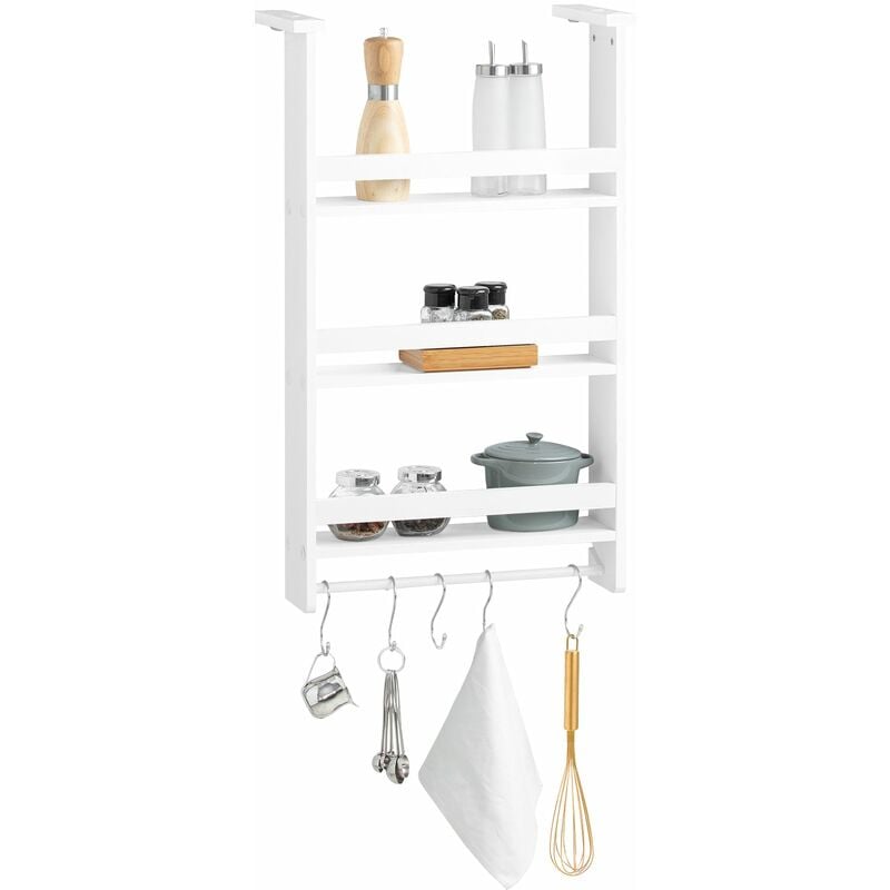 

SoBuy® Especiero de pared en 3 niveles, Estantería para botes de especias, blanco, FRG150-W, ES