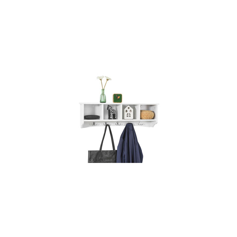 

® Estantes de pared de MDF, Armario suspendido, Estanteria para trasteros, FRG48-L-W, ES - Sobuy