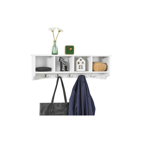 SoBuy® Estantes de pared de MDF, Armario suspendido, Estanteria para trasteros, FRG48-L-W, ES