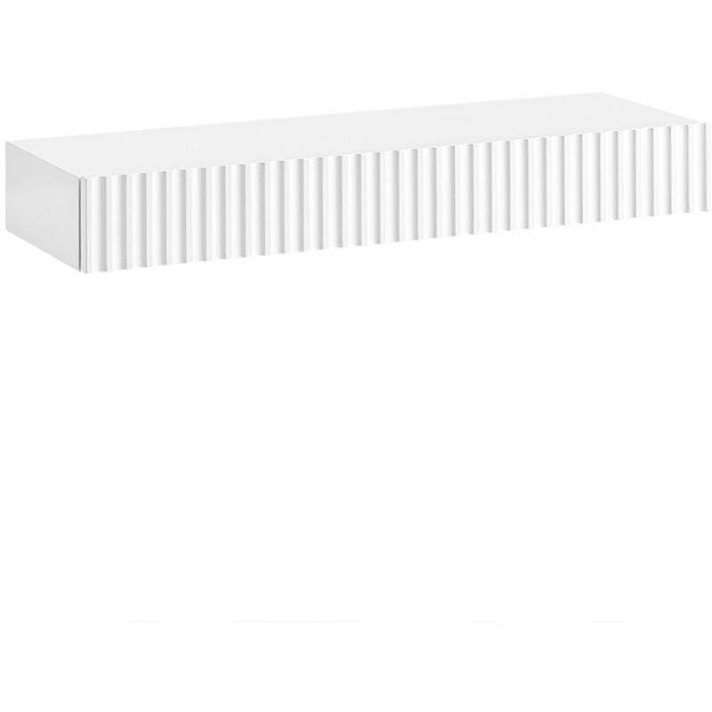 SoBuy Étagère murale avec tiroir Blanc 60x20x8cm Moderne FHK38-W