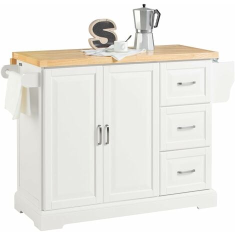 SoBuy Extendable Kitchen Trolley Cart Island, FKW41-WN