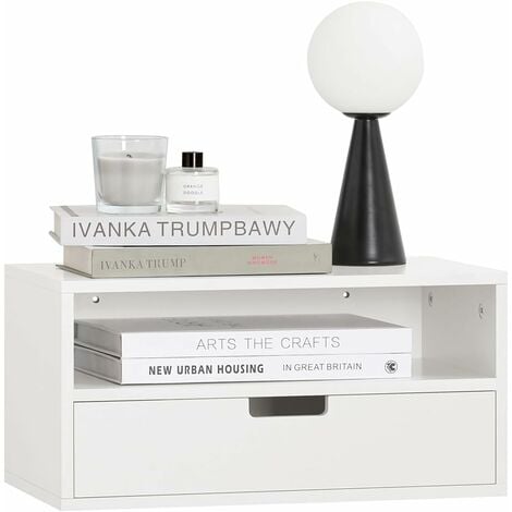 SoBuy Floating Nightstand Wall-mounted Bedside Table,NKD03-W