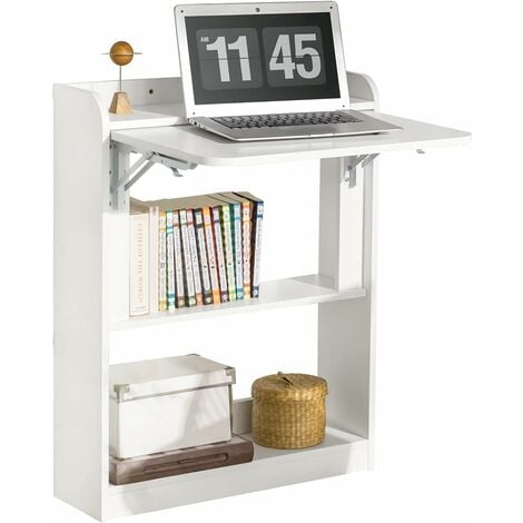 SoBuy Foldable Desk Computer Desk Workstation,FWT92-W