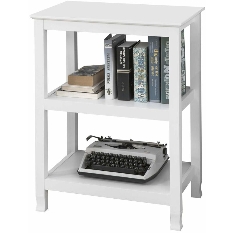 

FSB18-W Estantería de 3 Estantes con Estilo moderno, Organizador para Cocina,Dormitorio,Sala de estar,Color Blanco,ES - Sobuy