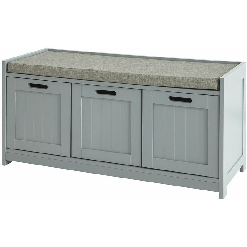 

FSR80-SG Zapatero Banco con 2 Puertas y 1 cajón para Guardar y Ordenar,ES - Sobuy