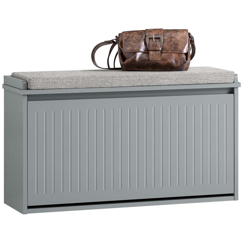 Sobuy Grau Banco Zapatero Grande Con 1 Solapa Armario Multifuncional Para Entrada De Asiento Gris 80 X 26 X 45 Cm Fsr98-L-Hg Es