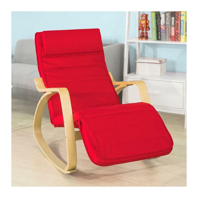 

® sillón de relax, Silla de relax, mecedora , rojo, FST16-R (Rojo) - Sobuy