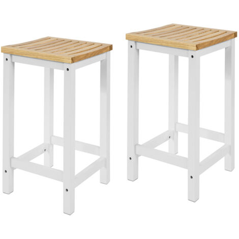 SoBuy FST29-WNx2 2er Set Stuhl Holzstuhl Essstuhl Küchenstuhl Hocker zum Küchenwagen