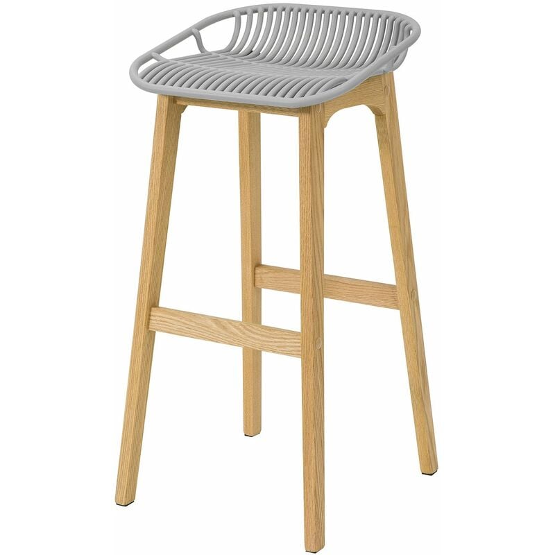 

FST77-HG Taburetes de Bar Barra Patas de Madera H 88 cm ES - Sobuy