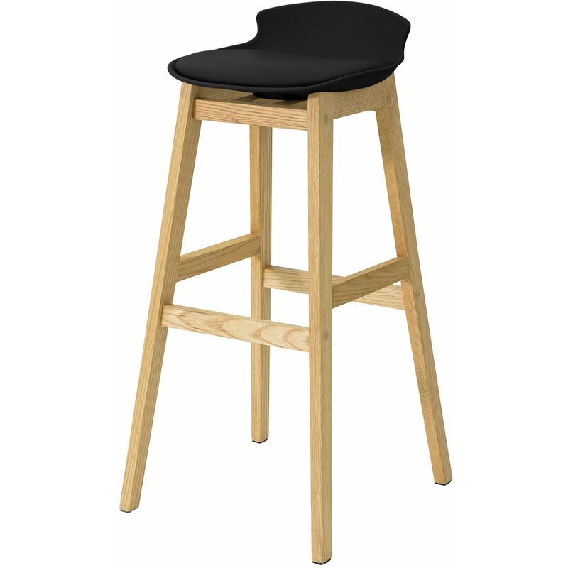 

FST79-SCH Taburetes de Bar Barra Patas de Madera H 87 cm ES - Sobuy