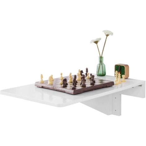 SoBuy FWT04-W Wandklapptisch Küchentisch Wandtisch Esstisch Schreibtisch Weiß 70x45cm