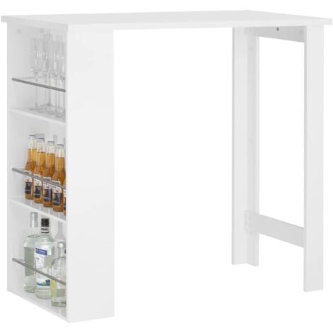 SoBuy FWT17-W,Kitchen Dining Table with 3-Tier Rack