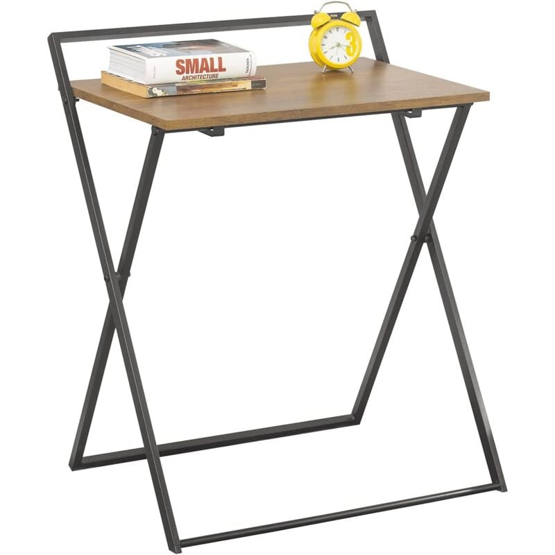 FWT88-F Bureau Pliant pour Petits Espaces, Bureau d'Ordinateur Table d'Etude Bureau Portable à Domicile, Salon, Chambre, Aucun Assemblage Requis