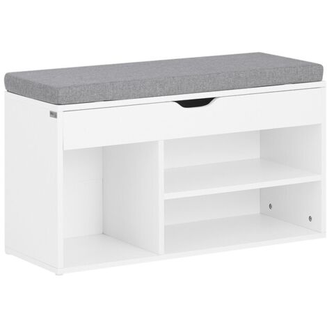 SoBuy Home White Wood Shoe Storage Rack,FSR45-HG