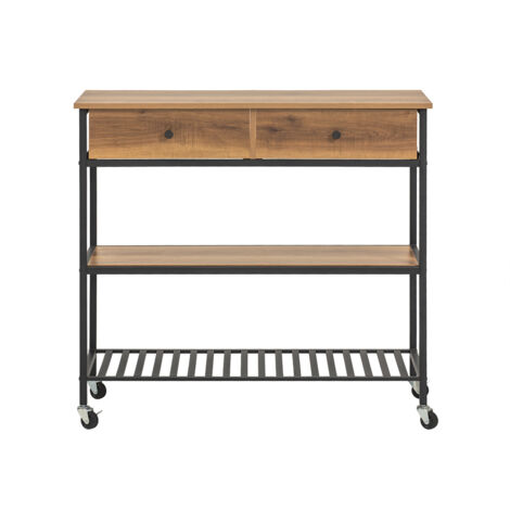 SoBuy Industrial Vintage Style Kitchen Trolley Cart Kitchen Storage Trolley Serving Trolley,FKW112-PF