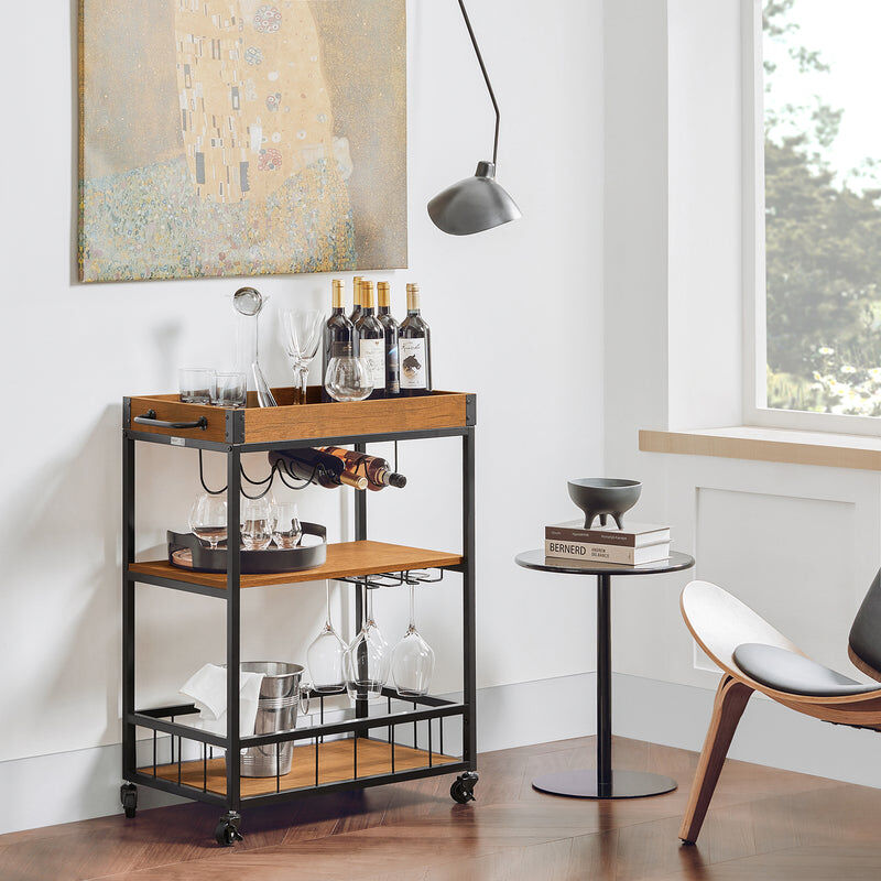 So Vintage Wood Metal 3 Tiers Kitchen Serving Trolley So Vintage Wood Metal 3 Tiers Kitchen Serving Trolley Fkw56 N