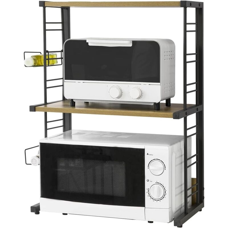 Sobuy - KCR08-PF Étagères Micro-Ondes de Cuisine Support Étagère de Cuisine 2 Niveaux