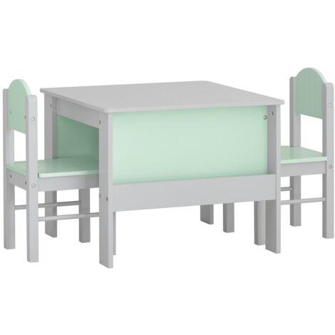SoBuy Kids Desk Table Chair Set with Storage Shelf,KMB88-HG