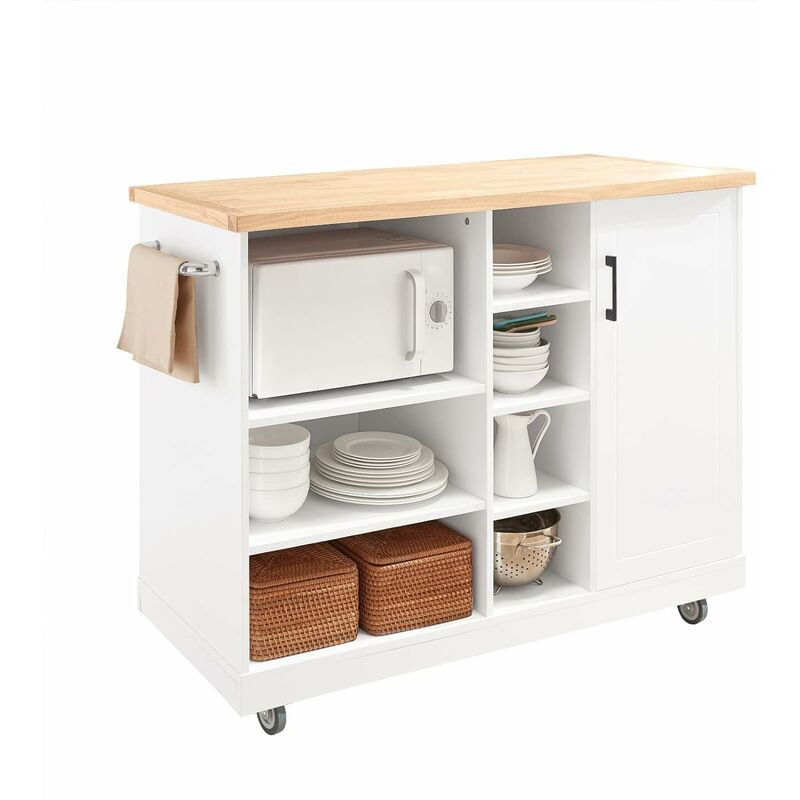 SoBuy Kitchen Island Kitchen Cabinet Cupboard ,FKW105-WN