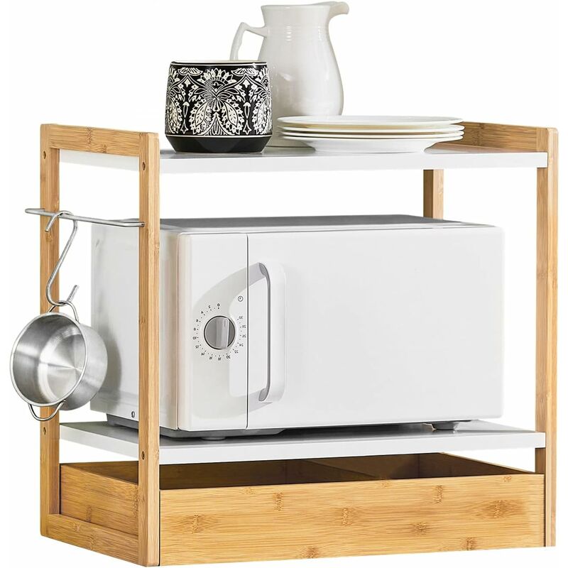 Kitchen Shelf Organizer Microwave Shelf,KCR07-WN - Sobuy