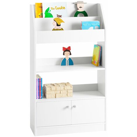 SoBuy KMB11-W Estantería estándar infantil para libros,blanco,H107cm,ES