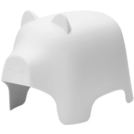 SoBuy KMB14-W Tierhocker Kindehocker Kinderstuhl in Schweindesign Stühlchen Cartoon Weiß Sitzhöhe 42cm