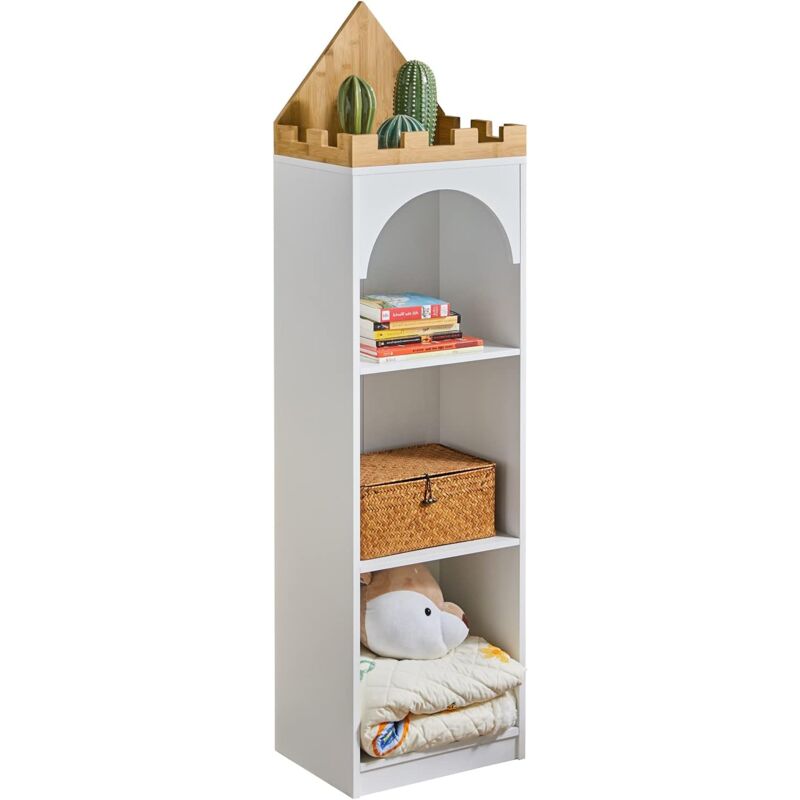 KMB42-W Bibliothèque Étagère de Rangement pour Livres et Jouets Enfant Étagère à Livres, Multifonctionnel - Sobuy