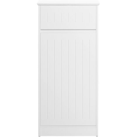 SoBuy Laundry Cabinet Laundry Chest Bathroom Storage Cabinet,BZR110-W