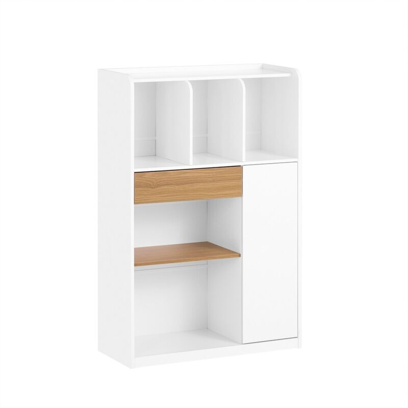 Libreria Multiuso Con 5 Cubi Portaoggetti, Scaffale Salvaspazio L72...
