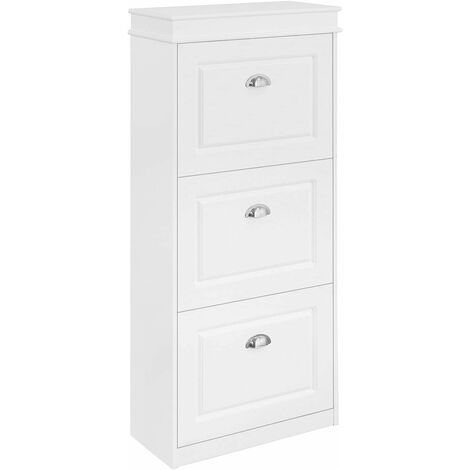 Sobuy – Meuble à chaussures 3 abattants FSR94W – Dimensions L53 x P24 x H117 cm – Matériau effet bois – Capacité 45 kg