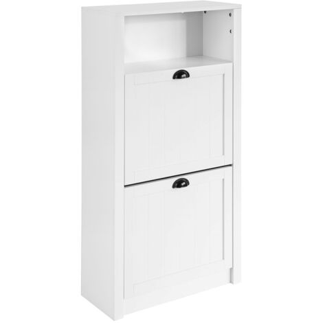 Sobuy – Meuble à chaussures FSR87KW – Bois MDF E1 – Dimensions L60 x P24 x H110 cm – Capacité 50 kg – Design moderne pour espaces étroits