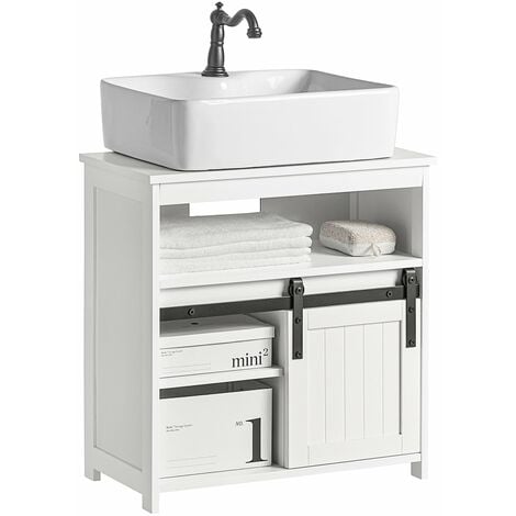 EASYCOMFORT Mobile Sottolavabo per Bagno a 2 Ante in Legno con Mensola  Regolabile, 60x30Px62.5cm