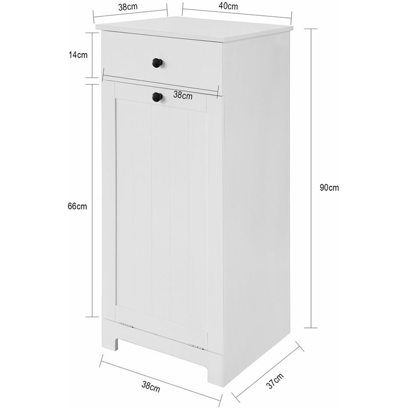 Mobile Colonna Bagno Con Portabiancheria.Sobuy Mobile Porta Biancheria Per Bagno Con Cassetto E Cesto Biancheria Sporca L40 P38 A90cm Bianco Bzr21 W