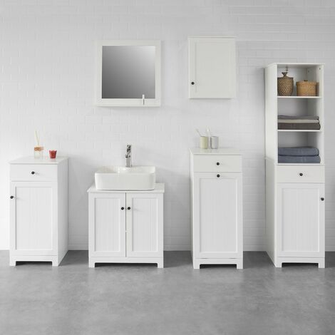 Colonna Bagno Con Portabiancheria.Sobuy Mobile Porta Biancheria Per Bagno Con Cassetto E Cesto Biancheria Sporca L40 P38 A90cm Bianco Bzr21 W