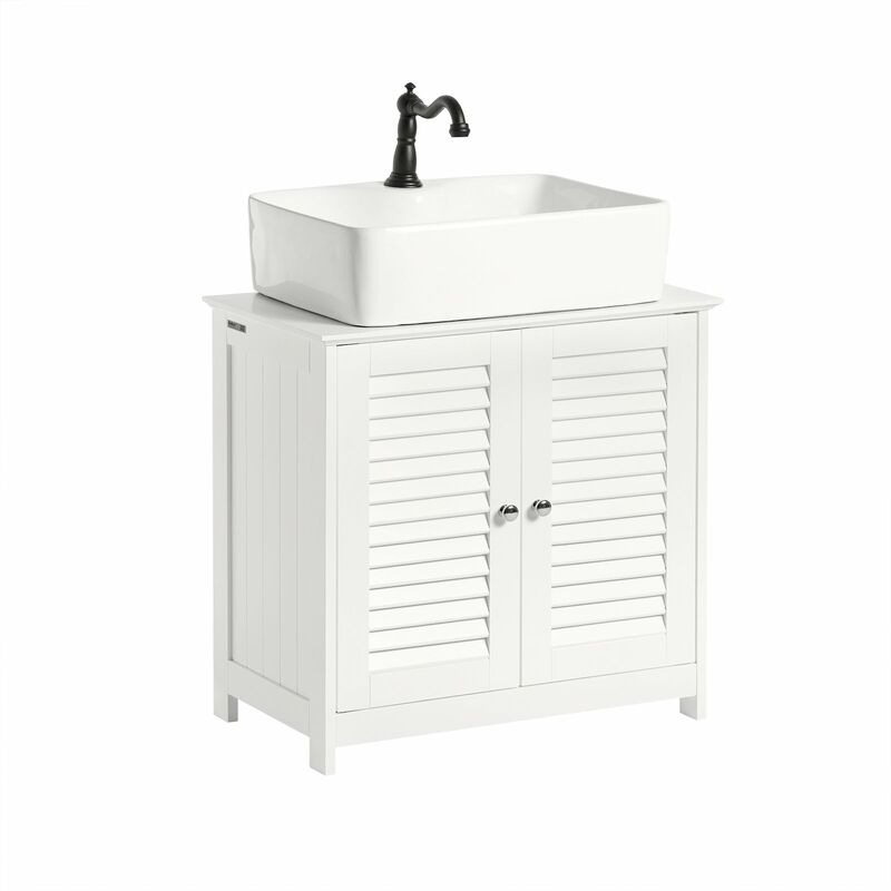 

®Armario para el debajo del lavado, 2 puertas, blanco, L 60 x P 35 x H 58 cm, FRG237-W - Sobuy