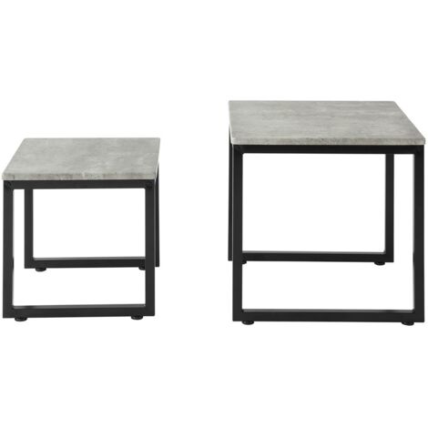 SoBuy Nesting Tables, Set of 2 Coffee Table Side Table End Table,FBT42-HG