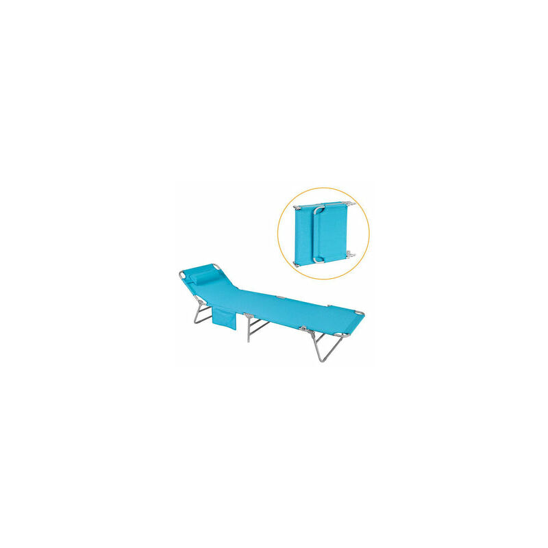 

OGS35-B,Tumbona inclinable de Acero Plegable con Almohada Playa Piscina Jardín Mecedora,ES - Sobuy