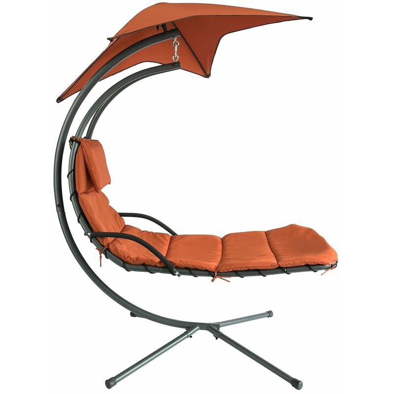 

OGS39-ZG Tumbona Colgante con toldo sillón balancín jardín,ES - Sobuy
