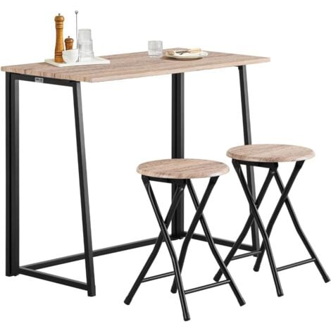 SoBuy OGT18-N,Bar Set-1 Folding Bar Table and 2 Folding Stools